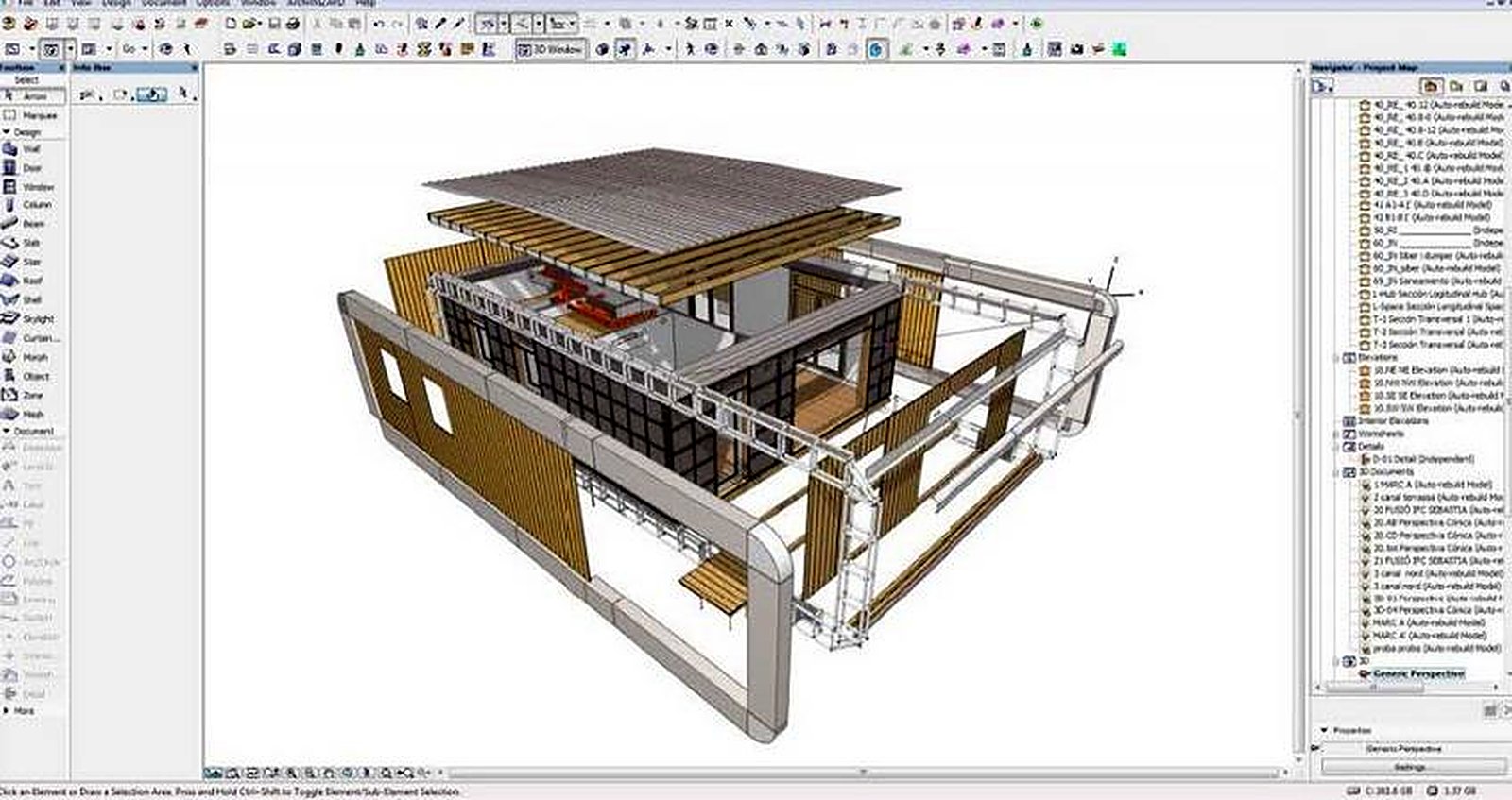 Maquette 3D architecturale (Revit)