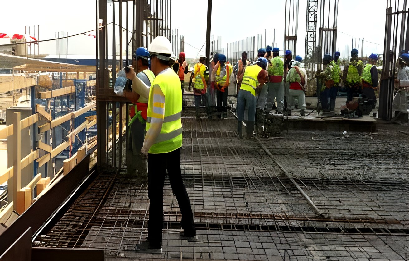 Équipe de chantier équipée de ses protections